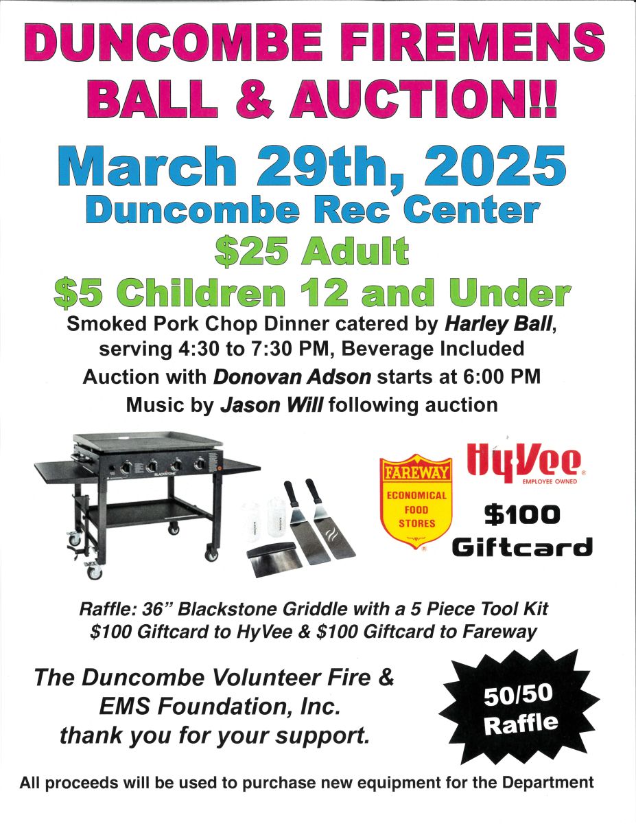 Fireman Ball & Auction flier
